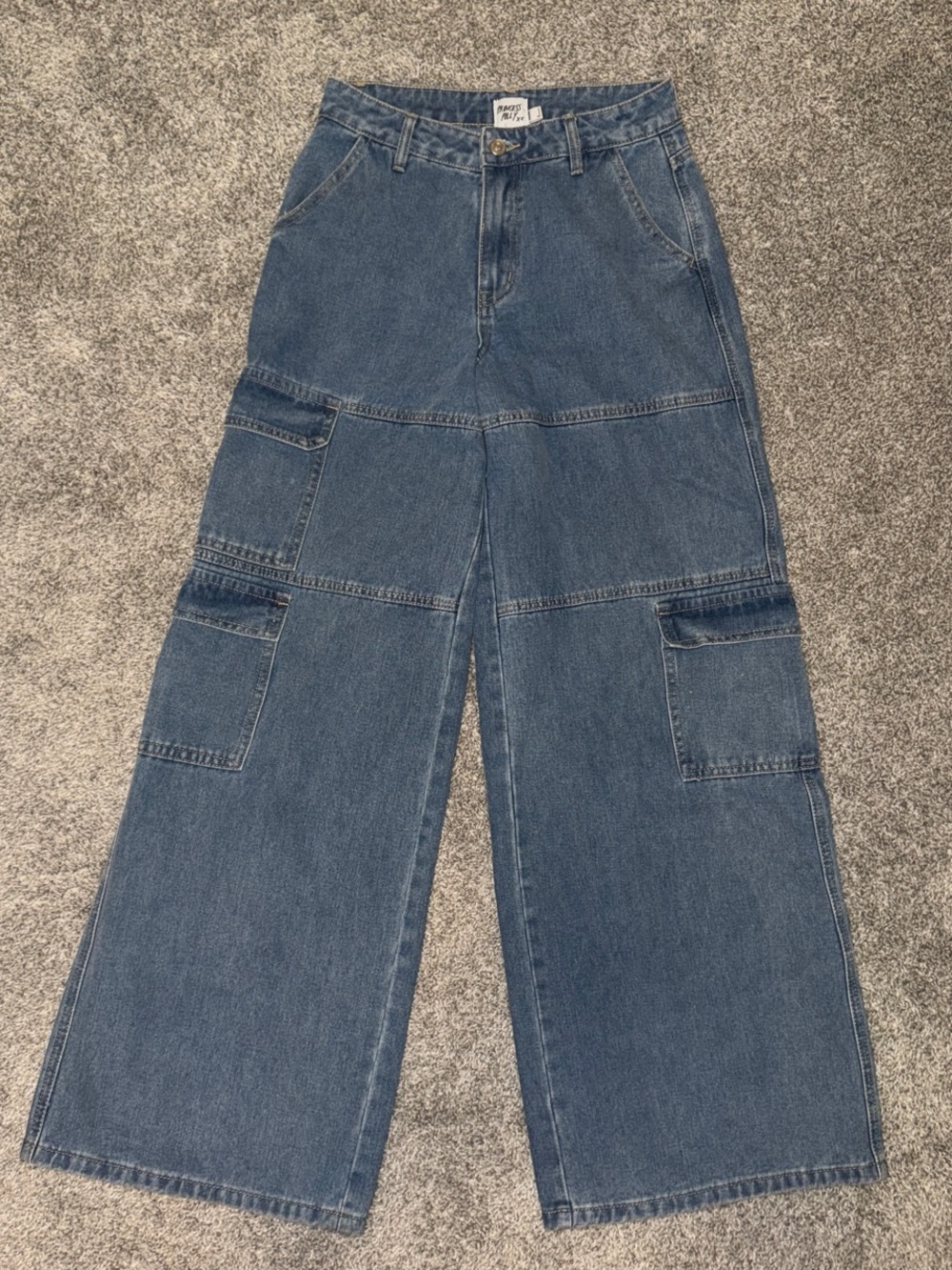 Princess Polly Wide leg Baggy carpenter cargo jeans